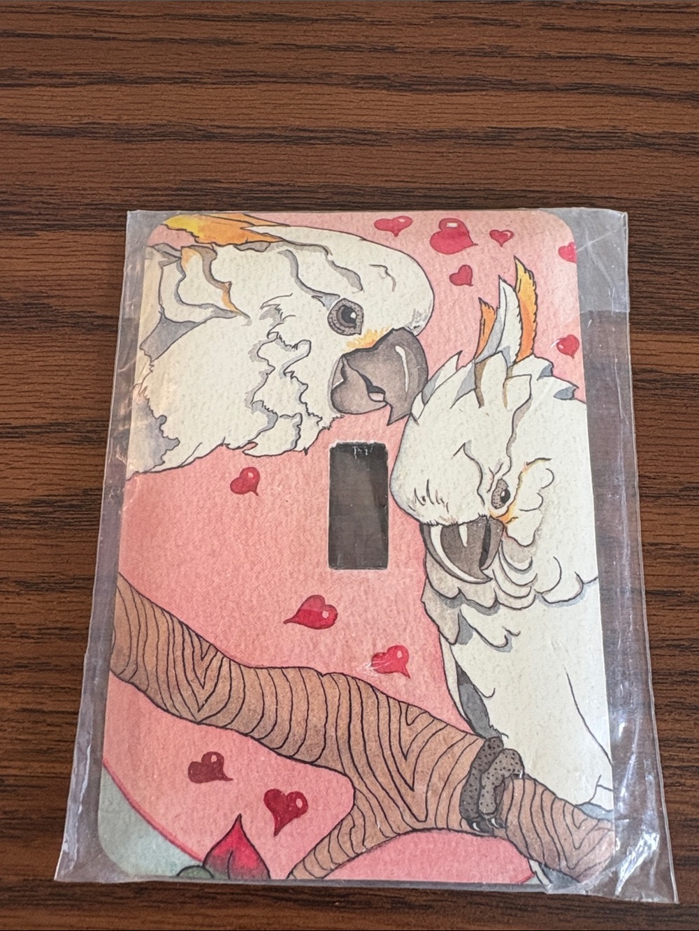 Vintage 1990 Creative Bird Accessories Cockatoo Light Switch Plate Cover NIP